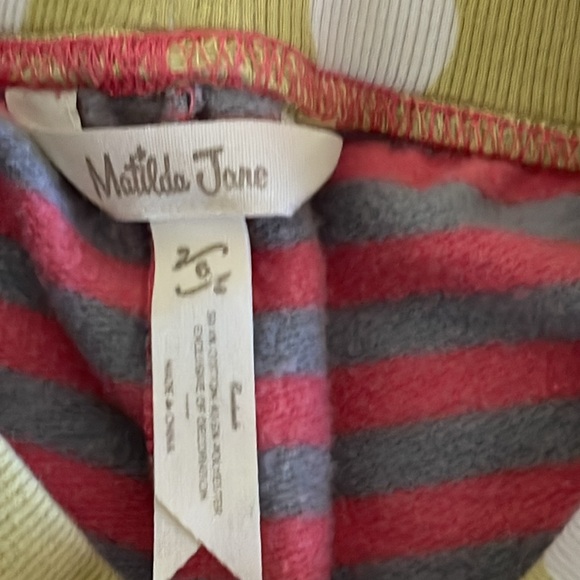 Matilda Jane Floral & Stripes joggers  SZ 6 pink ruffles lime
Polka dots - Picture 3 of 4